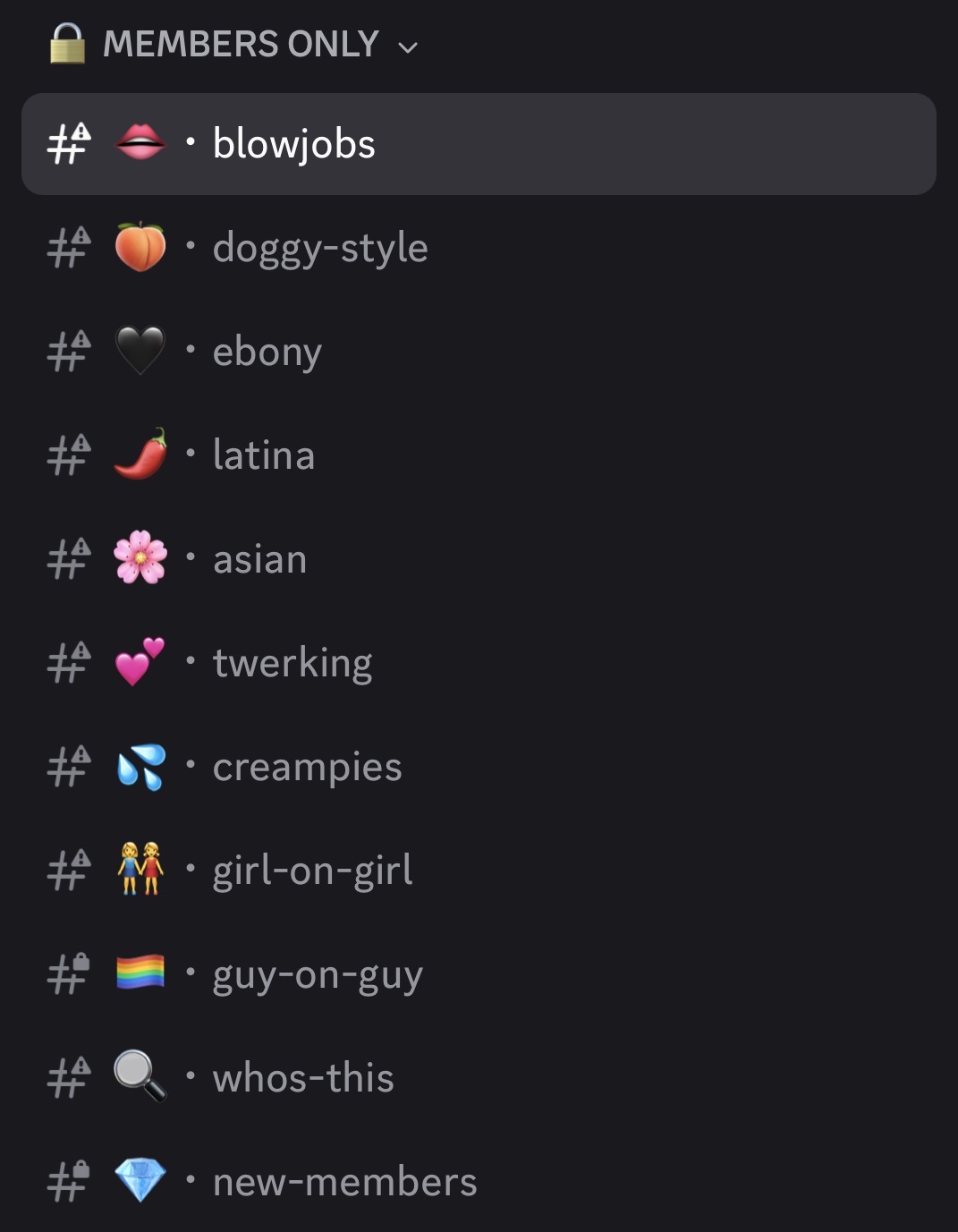 Members only channels
